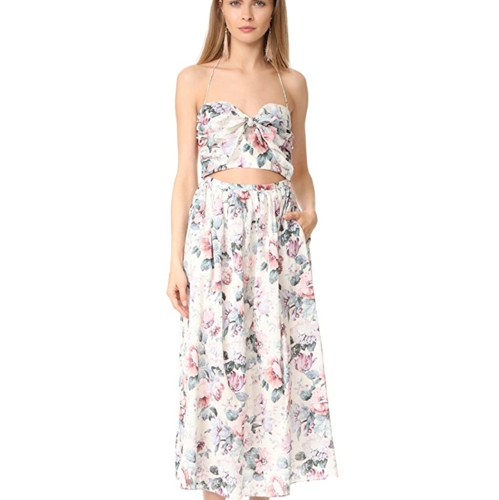 Zimmermann Jasper Tie Halter Dress